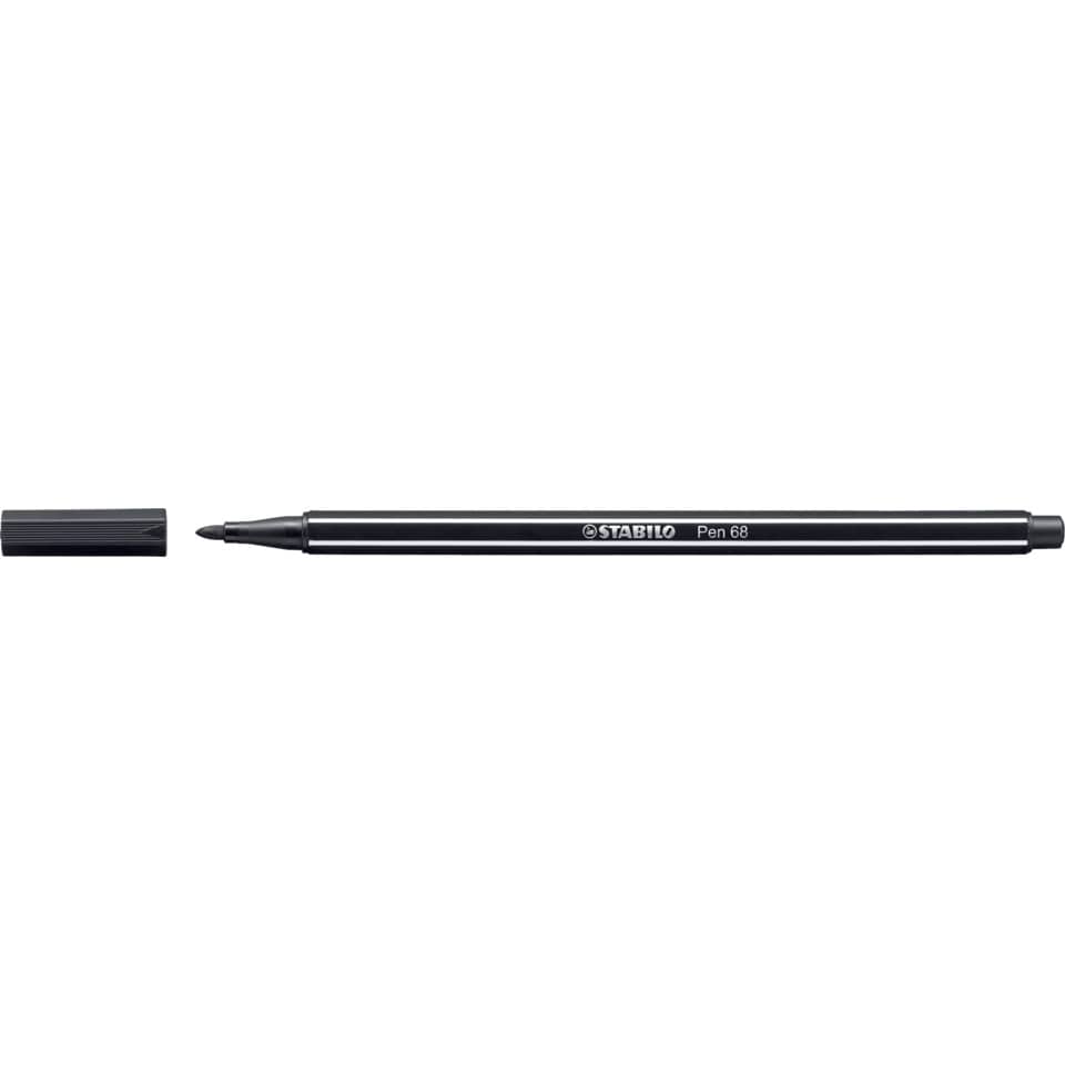 STABILO Filzstift Fasermaler Pen 68,  1mm, 68/46. Farbe: schwarz