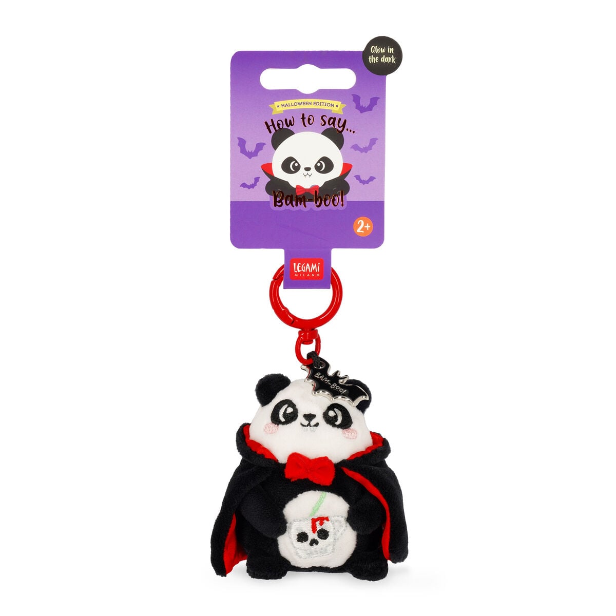 Legami Plüsch-Schlüsselanhänger Panda - Bam-Boo! Halloween - Tiny Super Soft!