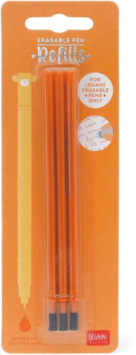 Legami Ersatzminen (3 Stück) für löschbaren Gelstift - orange