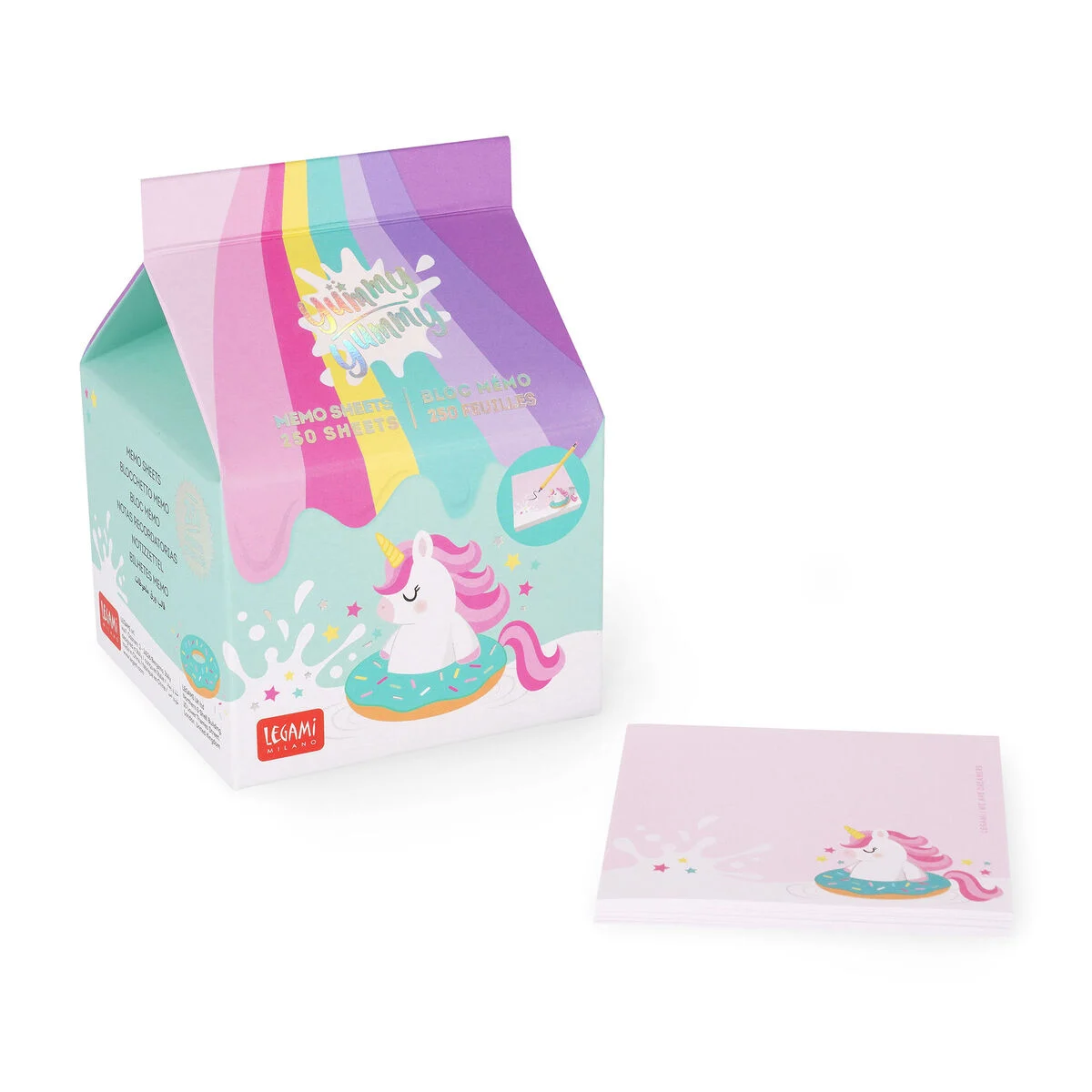 Legami Notizblock Einhorn - Yummy Yummy Memo Pad