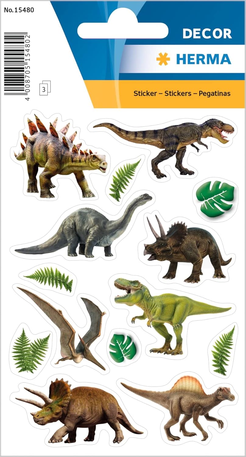HERMA Decor Sticker Dinosaurier - 42 Aufkleber - 15480 HERMA Decor Sticker Dinosaurier - 42 Aufkleber - 15480