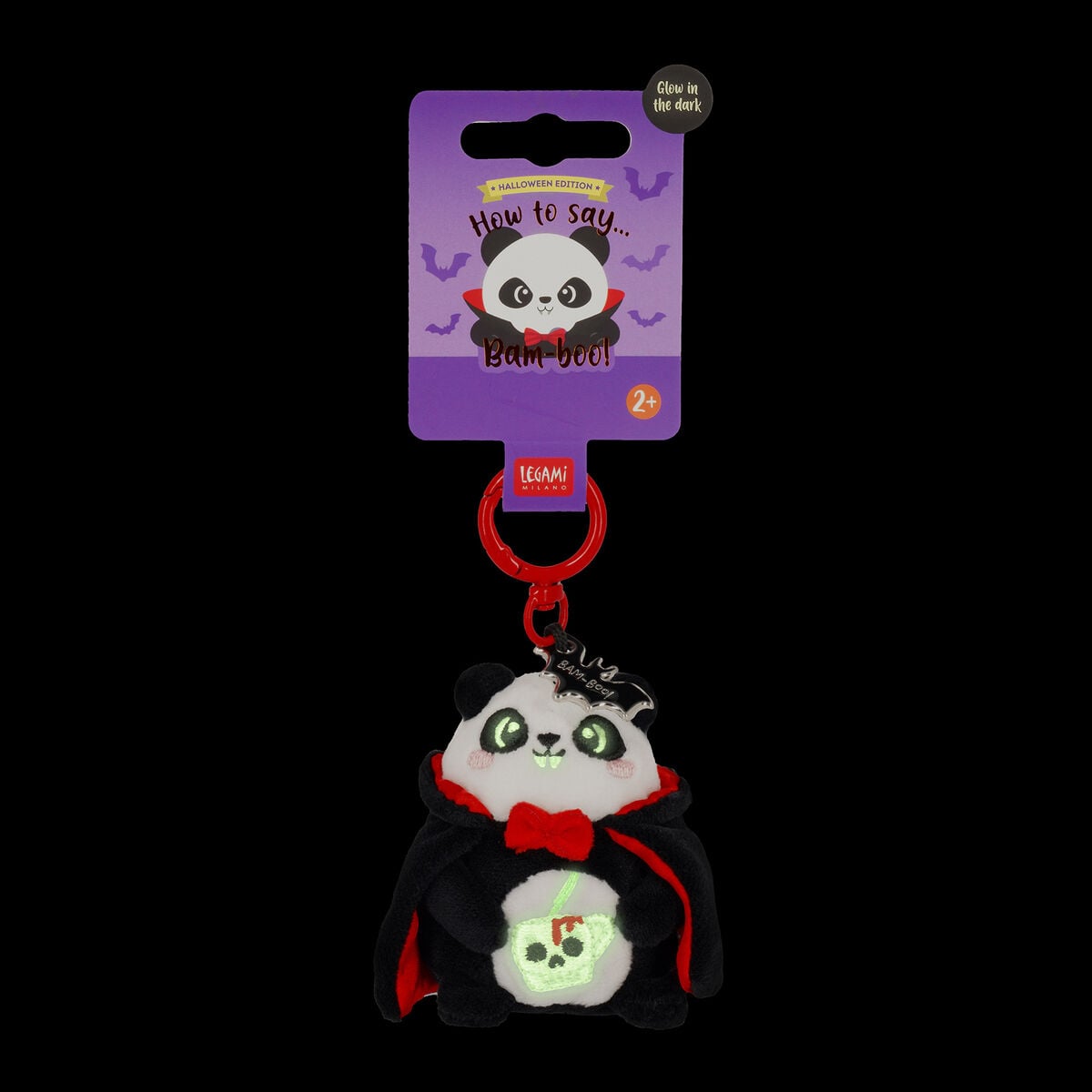 Legami Plüsch-Schlüsselanhänger Panda - Bam-Boo! Halloween - Tiny Super Soft!