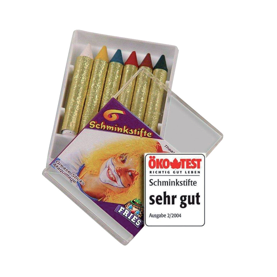 Goodmark Schminkstifte, 6 Stück - für Karneval, Halloween