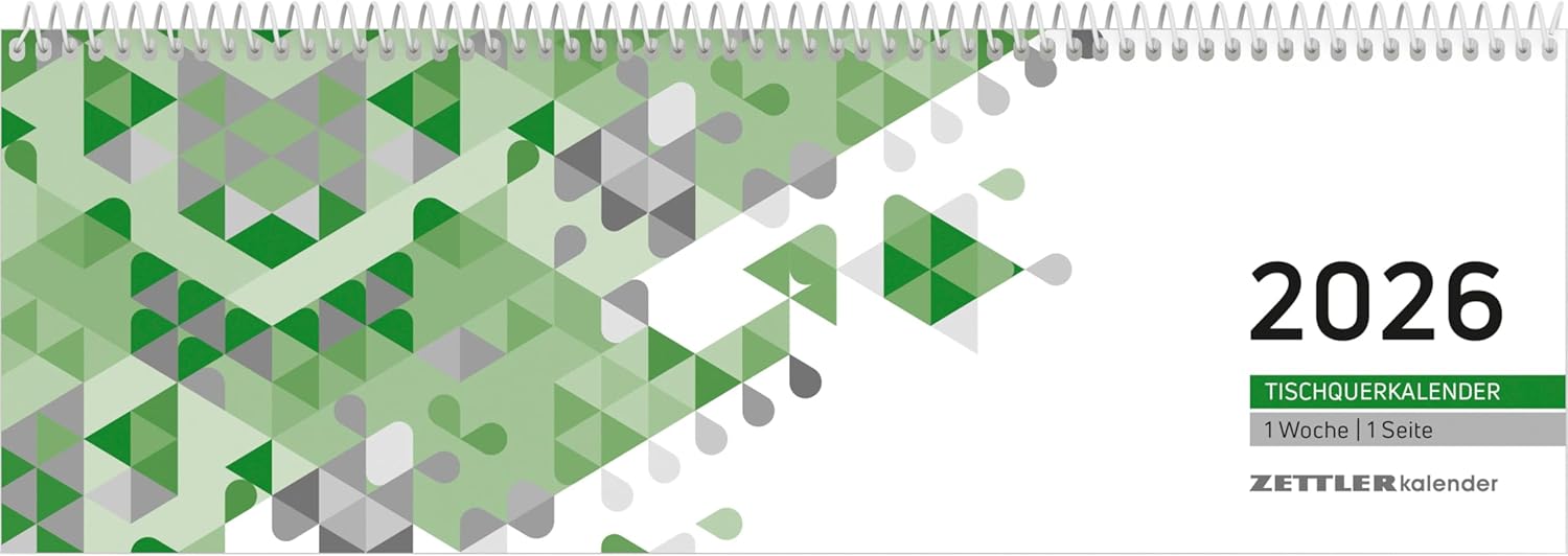 ZETTLER Tischkalender 2026 quer - Spiralkalender 1W/1S