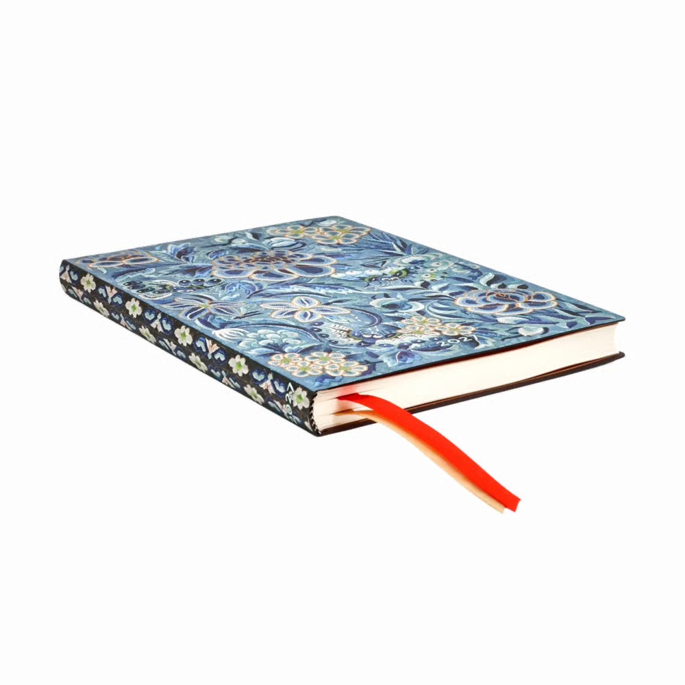 Paperblanks 2027 Blaue Weide Softcover Midi Horizontal 12-Monatskalender