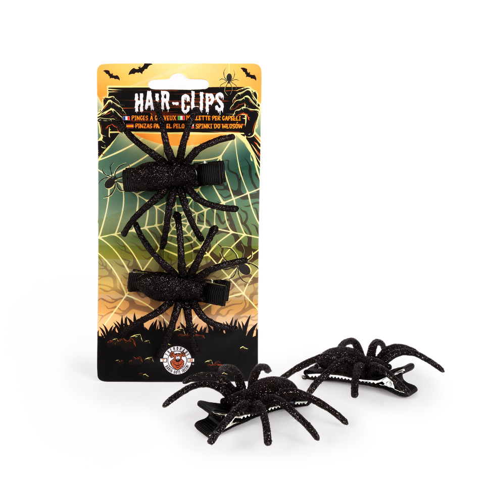 TRENDHAUS Haarspange Spinne, Zombie Zone, 2 Stück