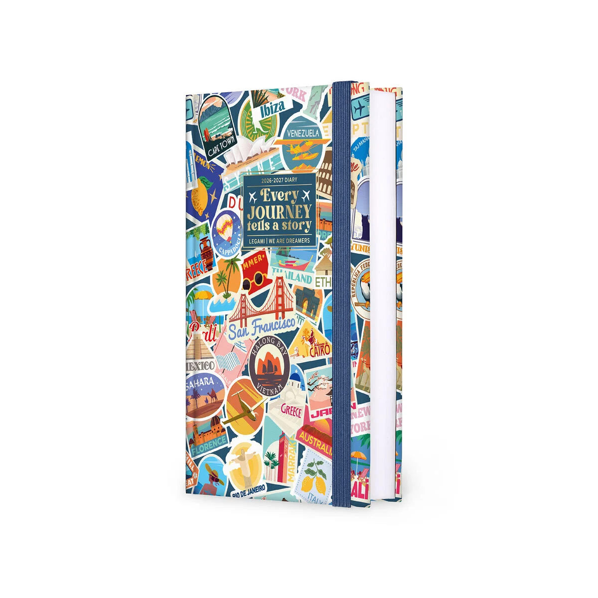 LEGAMI 16-Monats Tagesplaner 2027 - Travel stickers - Medium