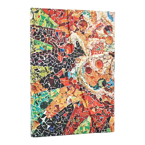 paperblanks Kalender 2026 - Gaudis Sonne - Midi - Vertikal mit Klappumschlag