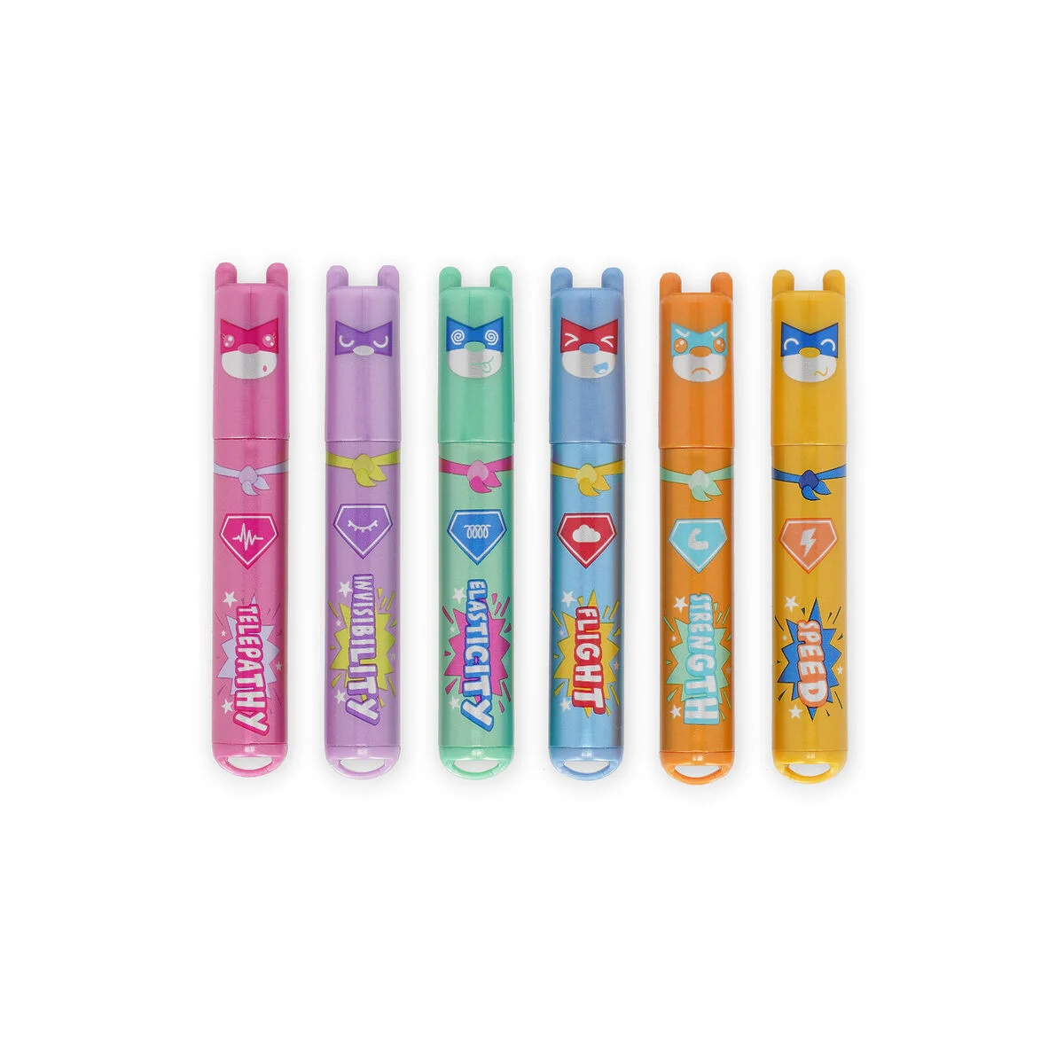 Legami 6 Mini-Textmarker-Set - Teddy´s Superpower
