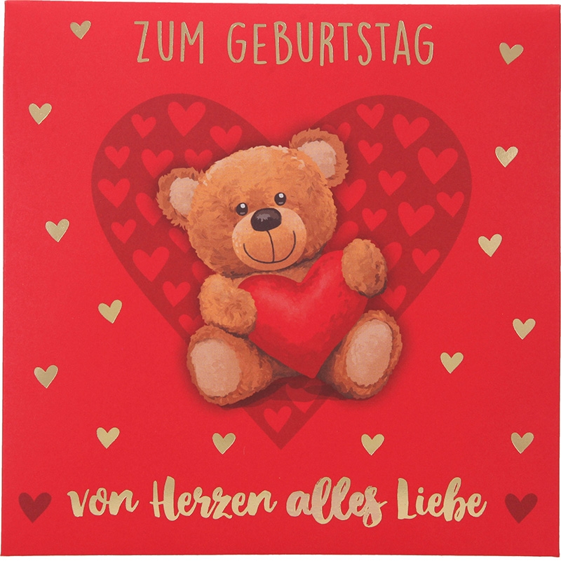 Musik Pop-Up Karte 040 - Zum Geburtstag vom Herzen alles Liebe