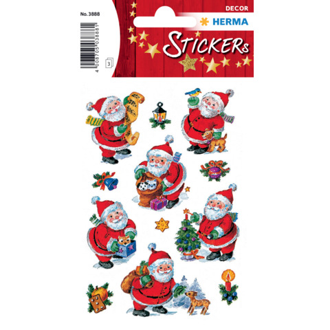 HERMA 3888 Sticker Lustiger Nikolaus, 36 Stück
