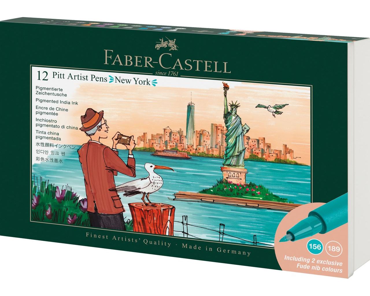 Faber-Castell Tuschestift - Pitt Artist Pen - Geschenkset 12-teilig - New York