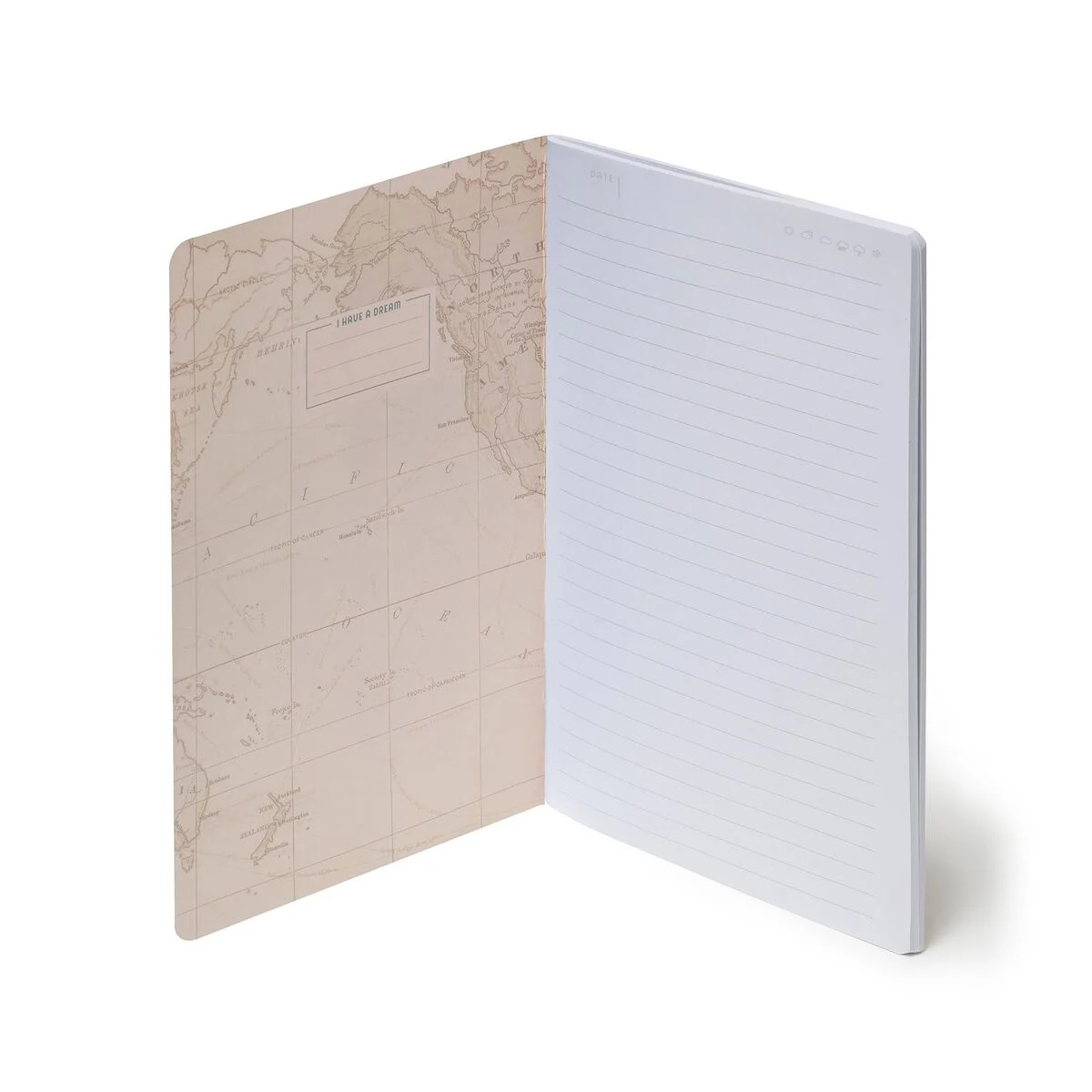 Legami Liniertes A5 Notizbuch mit illustriertem Hardcover, Motiv: Travel