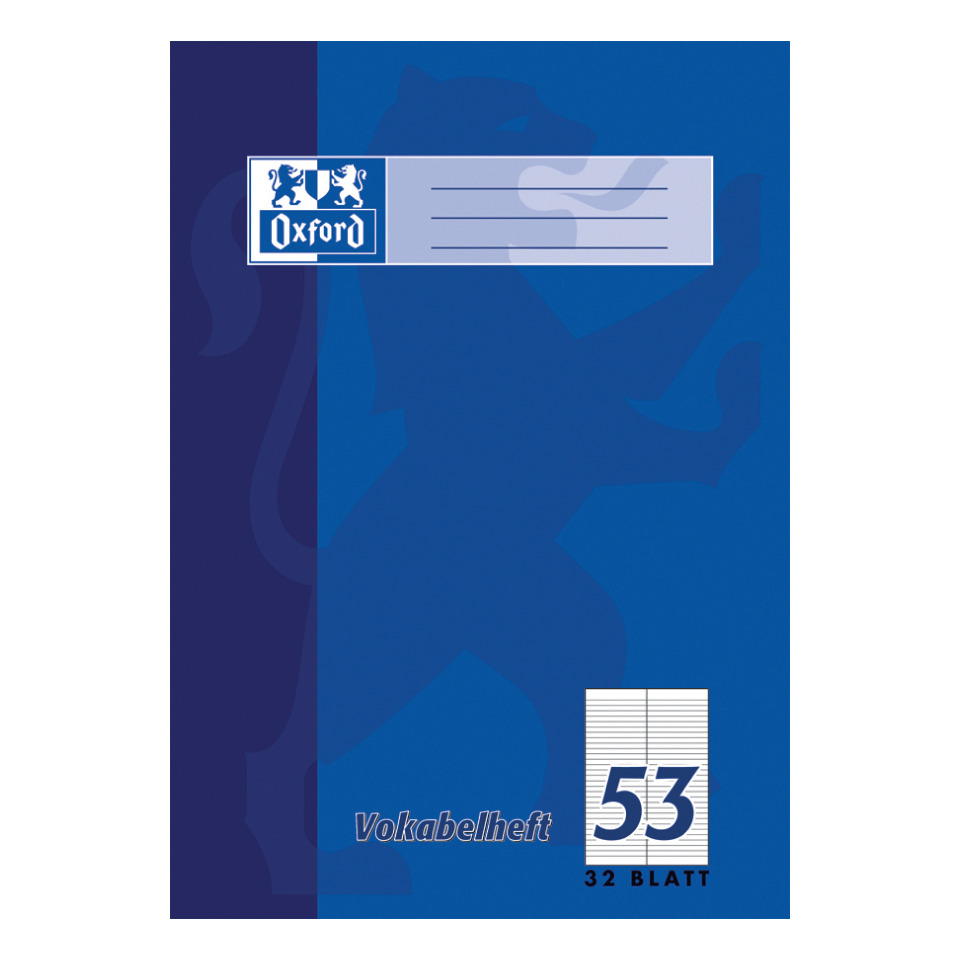 Oxford Vokabelheft, A4, 32 Blatt, Lin.53, liniert