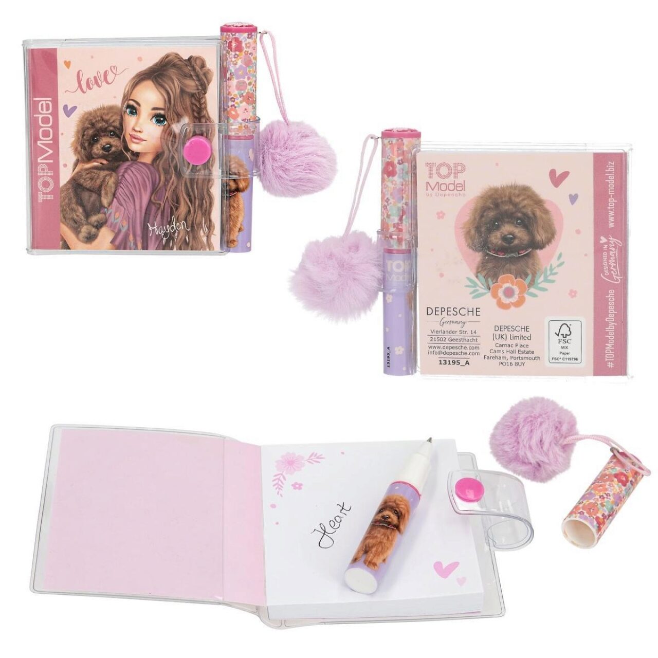 TOPModel Mini Notizbuch Floral inkl. Stift (sortierte Lieferung)