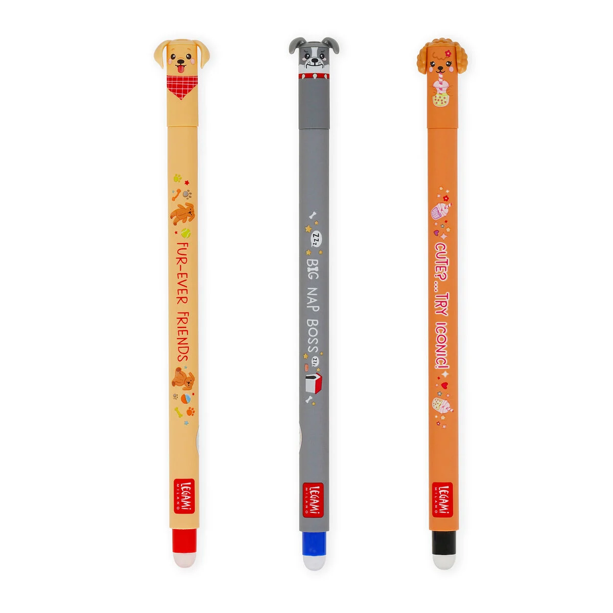 Legami Set mit 3 löschbaren Gelstiften - Fur-Ever-Friends (limitiert)