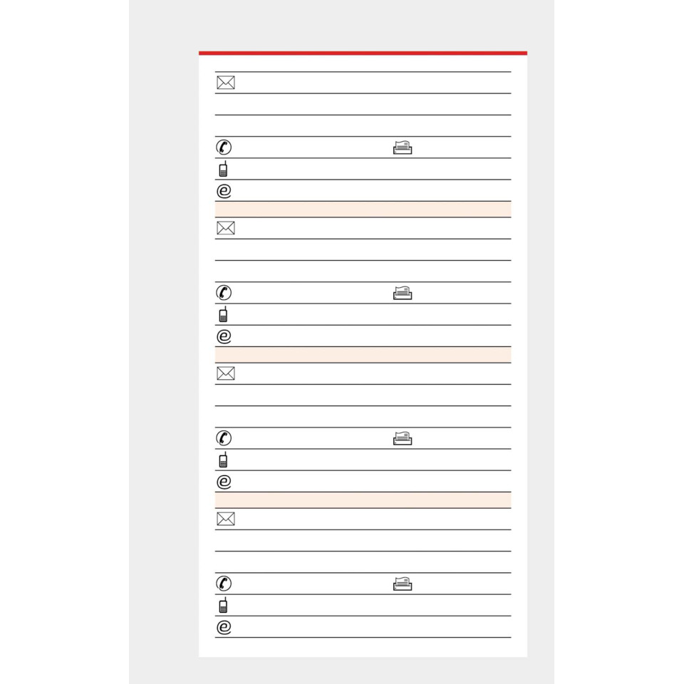 BSB Ersatzeinlage 02-0062 - Adressen Kompakt A6 – 50 Blatt, liniert, für Terminplaner Kompakt