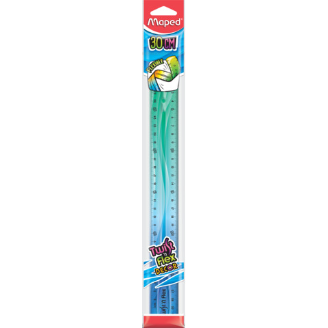 Maped Twist'n Flex Decor – flexibles Lineal 30 cm, unzerbrechlich, farbig sortiert (Blister)