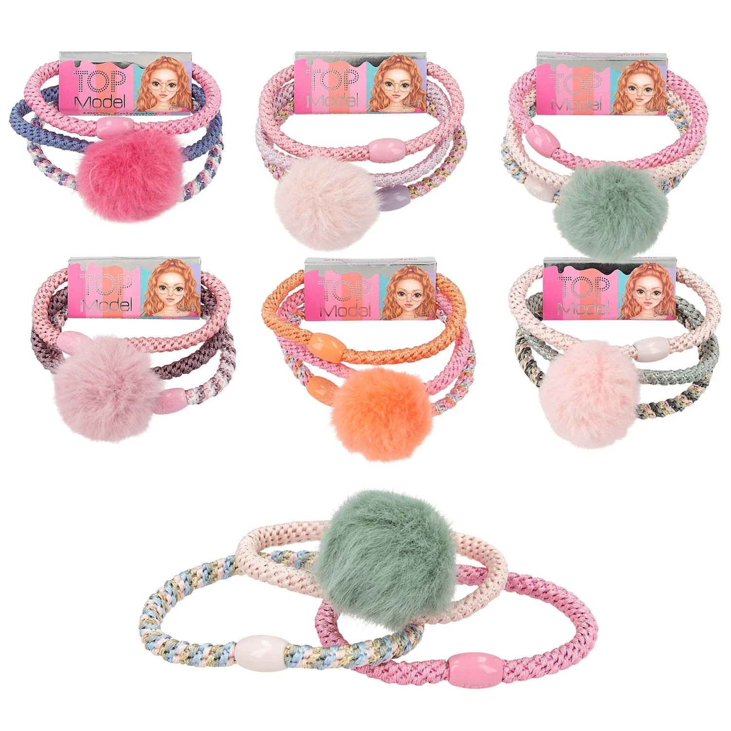 TOPModel 1x 3er Haargummi-Set Beauty and Me, Haarband