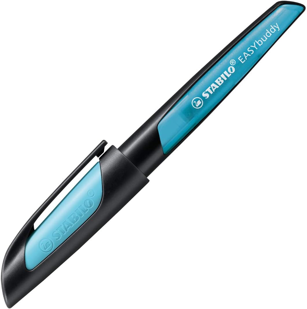 STABILO Schulfüller - Feder M, inkl. Patrone, schwarz/himmelblau