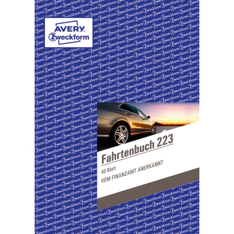 AVERY ZWECKFORM Fahrtenbuch, A5, 40 Blatt für 858 Fahrten
