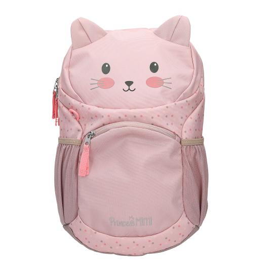Princess Mimi Ergonomischer Rucksack Katze – rosa, mit Brustgurt und Reflektoren
