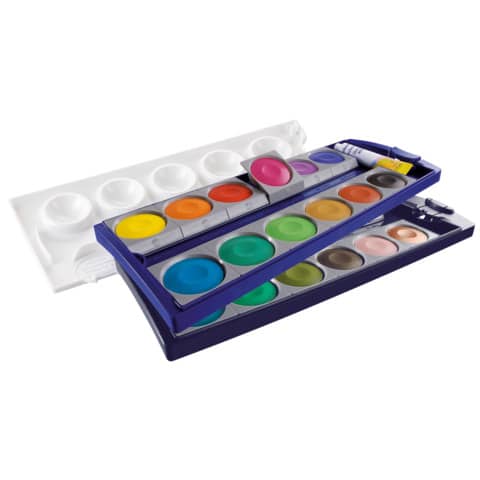 Pelikan Deckfarbkasten, 24 Farben, blau