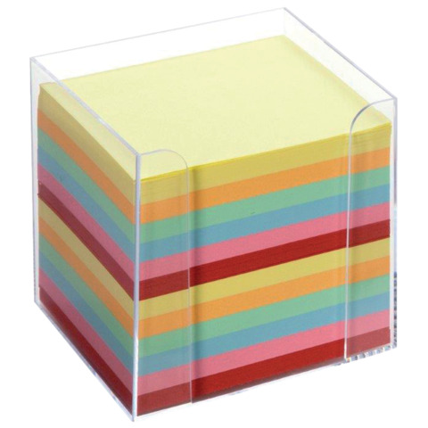 FOLIA Zettelbox, 9 x 9 x 9cm, 700 Blatt, intensivfarben
