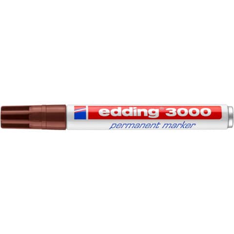 edding Permanentmarker 3000, Rundspitze, nachfüllbar, 1,5-3mm, Braun