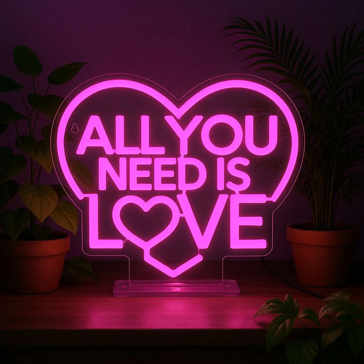 Legami - It's a sign - All you need is love - Neon Lampe