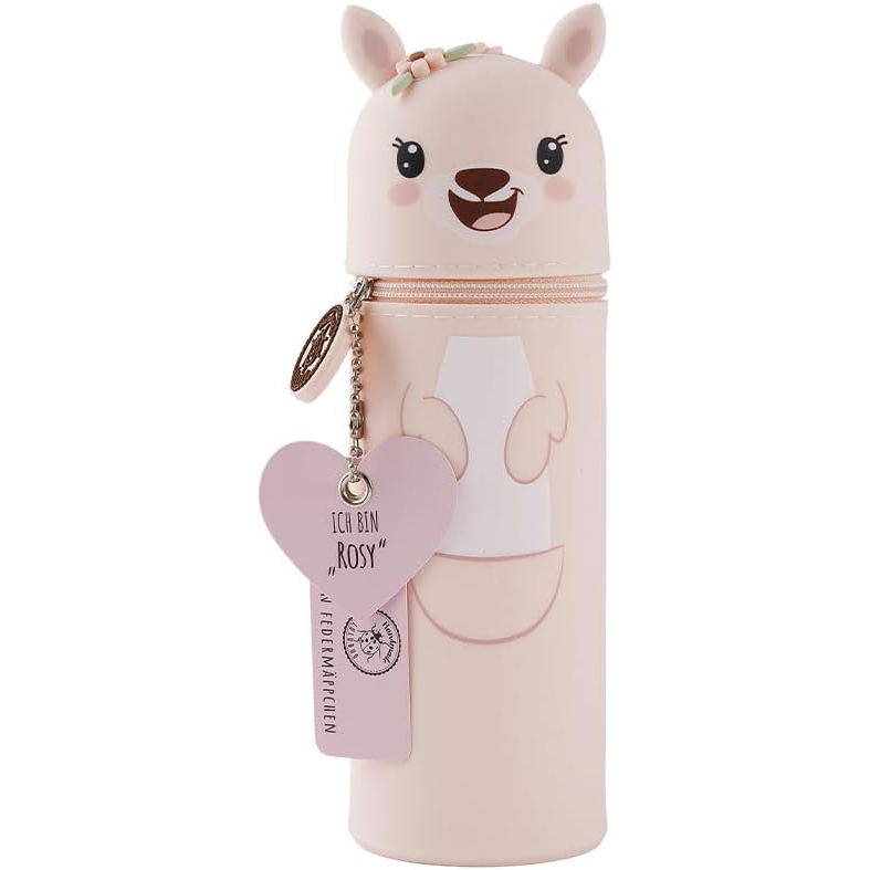 Lulubug Silikon - Federmäppchen - Motiv: Känguru Rosy
