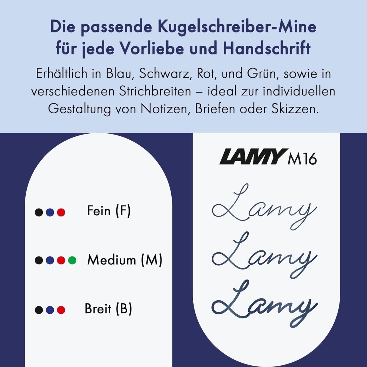 Lamy M66 Tintenroller-Mine - Strichbreite M - blau