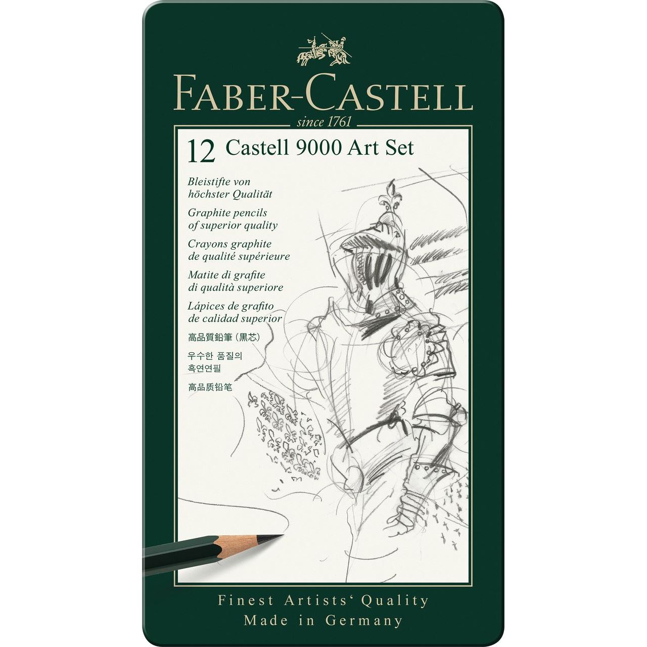 Faber-Castell Bleistift - Castell 9000 - Etui - 12er Art Set