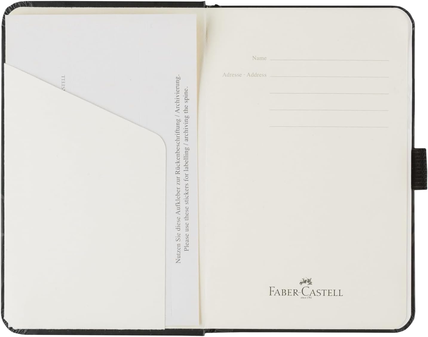 Faber-Castell - Notizbuch DIN A6 schwarz, kariert, 100 g/m², 194 Seiten FSC-Mix Papier, 90 x 140 mm