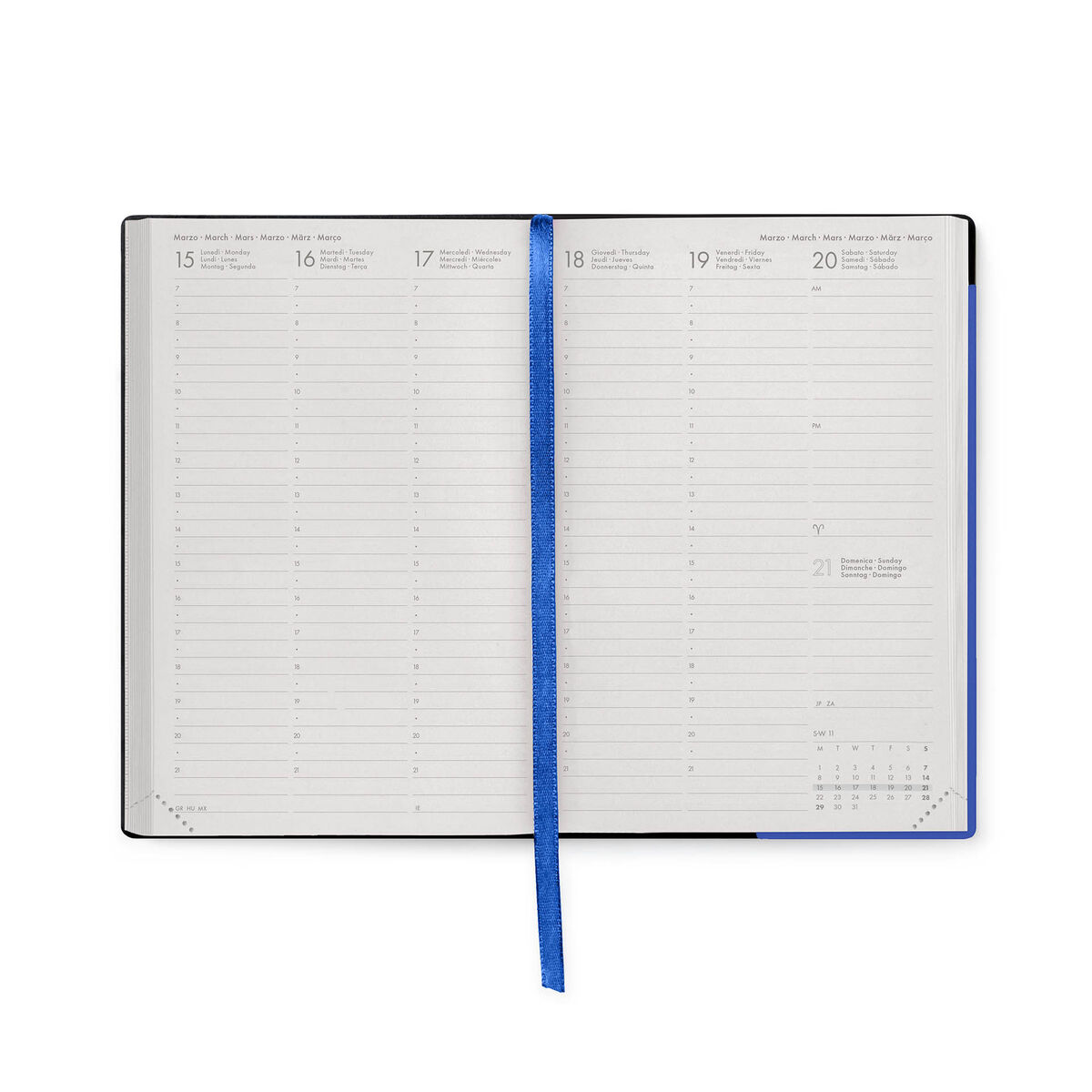 12-Month Medium Weekly Diary 2027 - Eclectic Blue