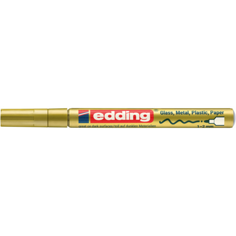 edding Glanzlackmarker 751, 1-2mm, Rundspitze, gold