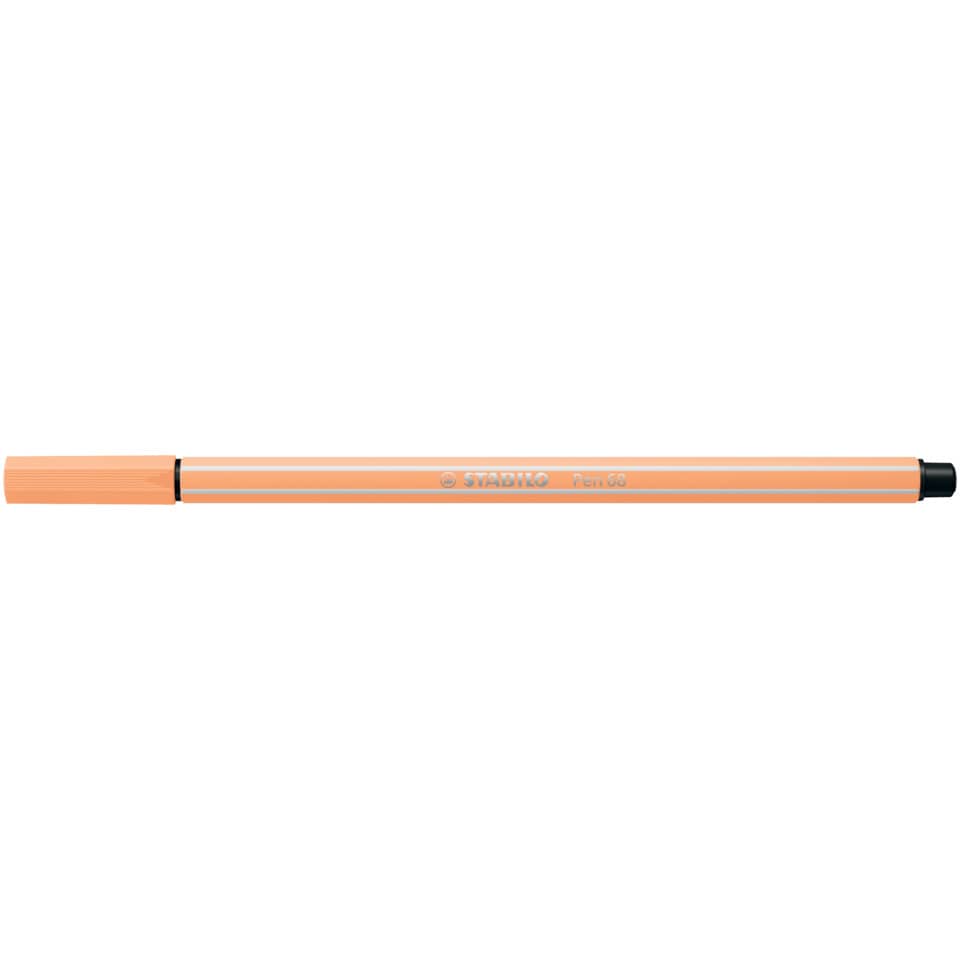 STABILO Filzstift Fasermaler Pen 68,  1mm, 68/25, Farbe: hellorange