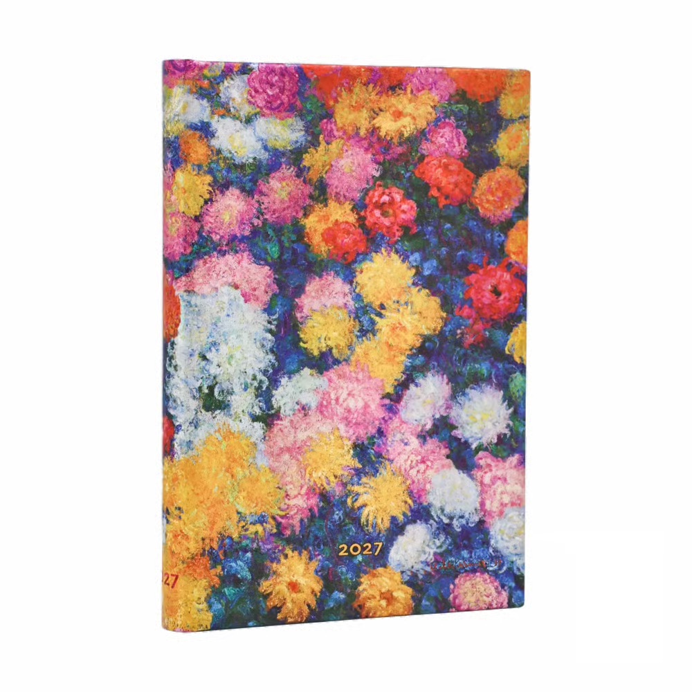 Paperblanks 2027 Monets Chrysanthemen Hardcover Maxi Horizontal 12-Monatskalender