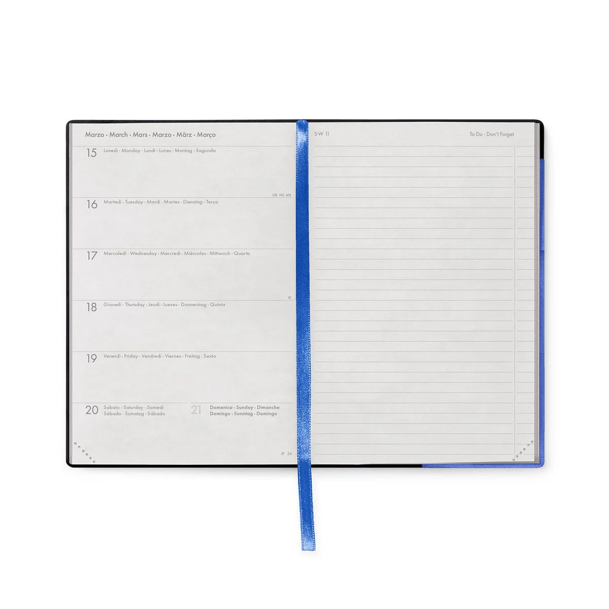Legami Medium Weekly Diary mit Notizbuch „Eclectic Blue“ – 2028