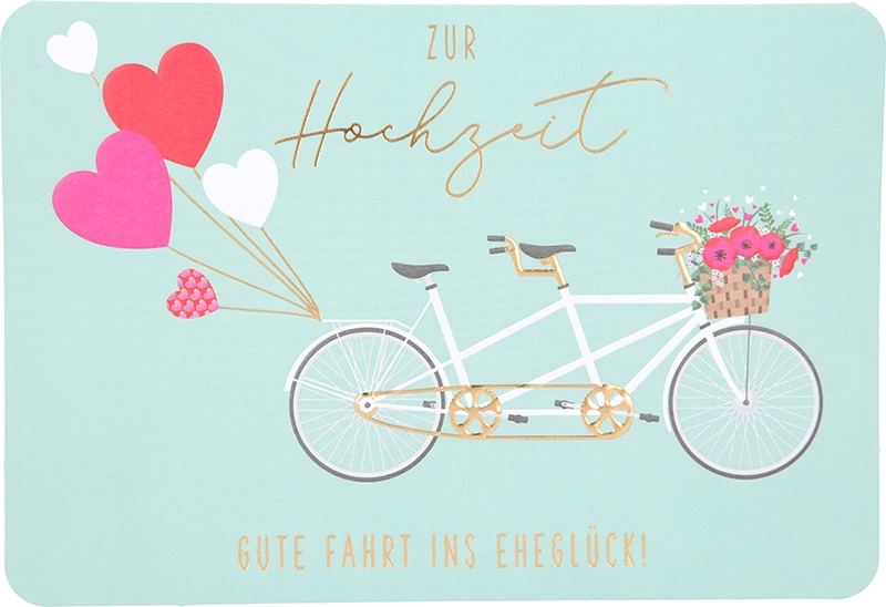 Kunterbunt Klappkarte 002 - Zur Hochzeit Gute Fahrt ins Eheglück! Kunterbunt Klappkarte 002 - Zur Hochzeit Gute Fahrt ins Eheglück!