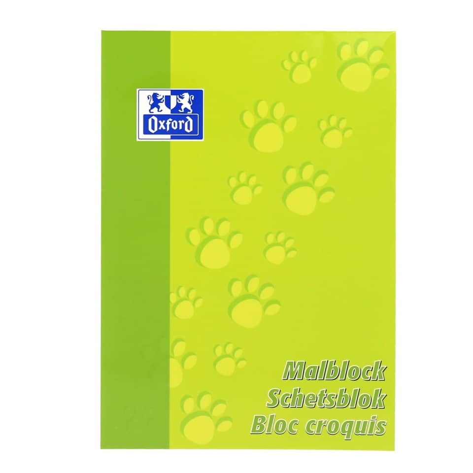 Oxford Malblock, A4, 90g/m², 100 Blatt, blanko