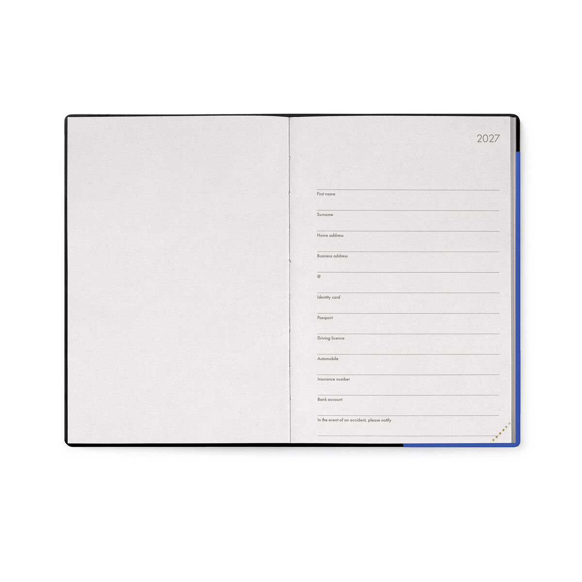 Legami Medium Weekly Diary mit Notizbuch „Eclectic Blue“ – 2028