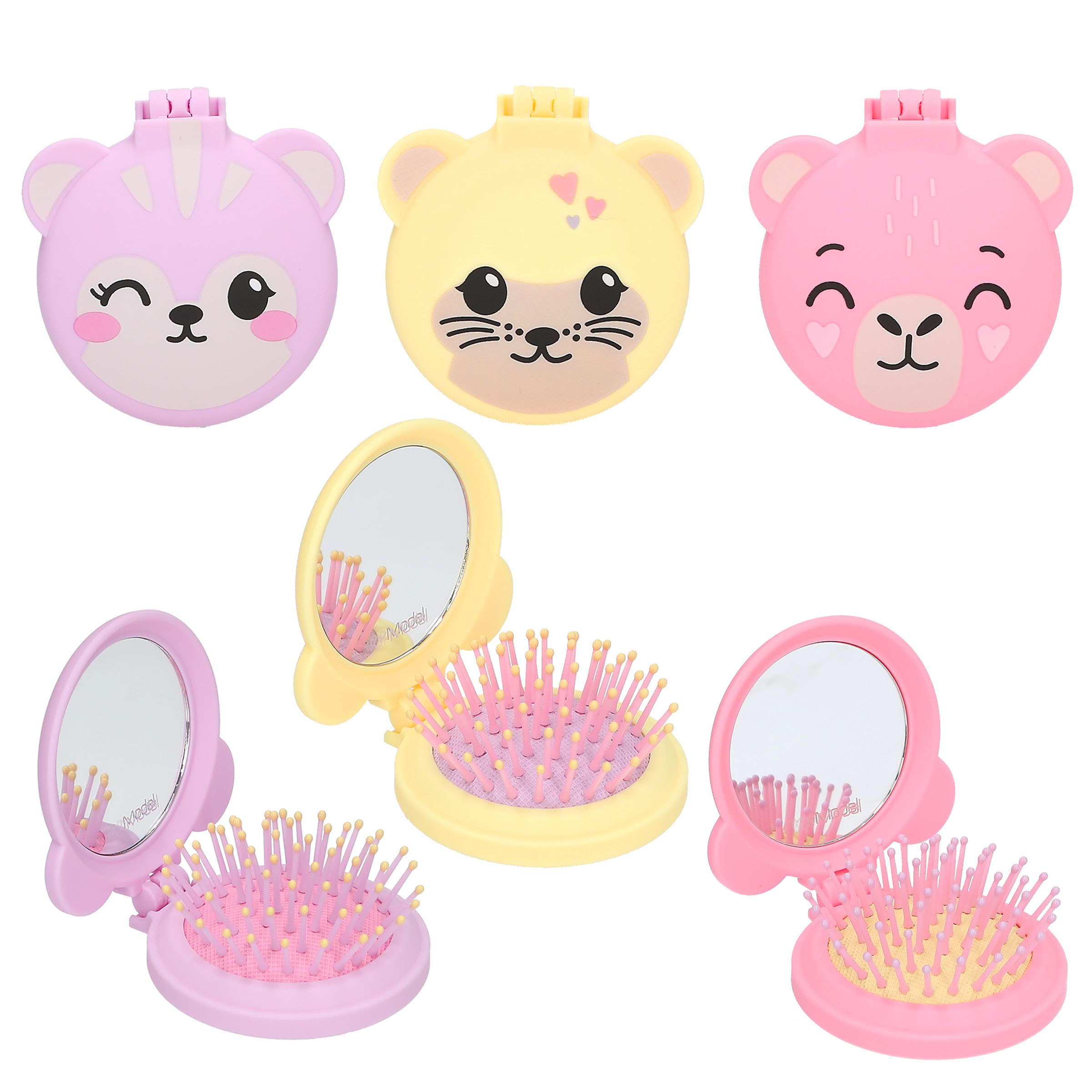 TOPModel Klapphaarbürste mit Spiegel CANDY GLAM, sortierte Lieferung