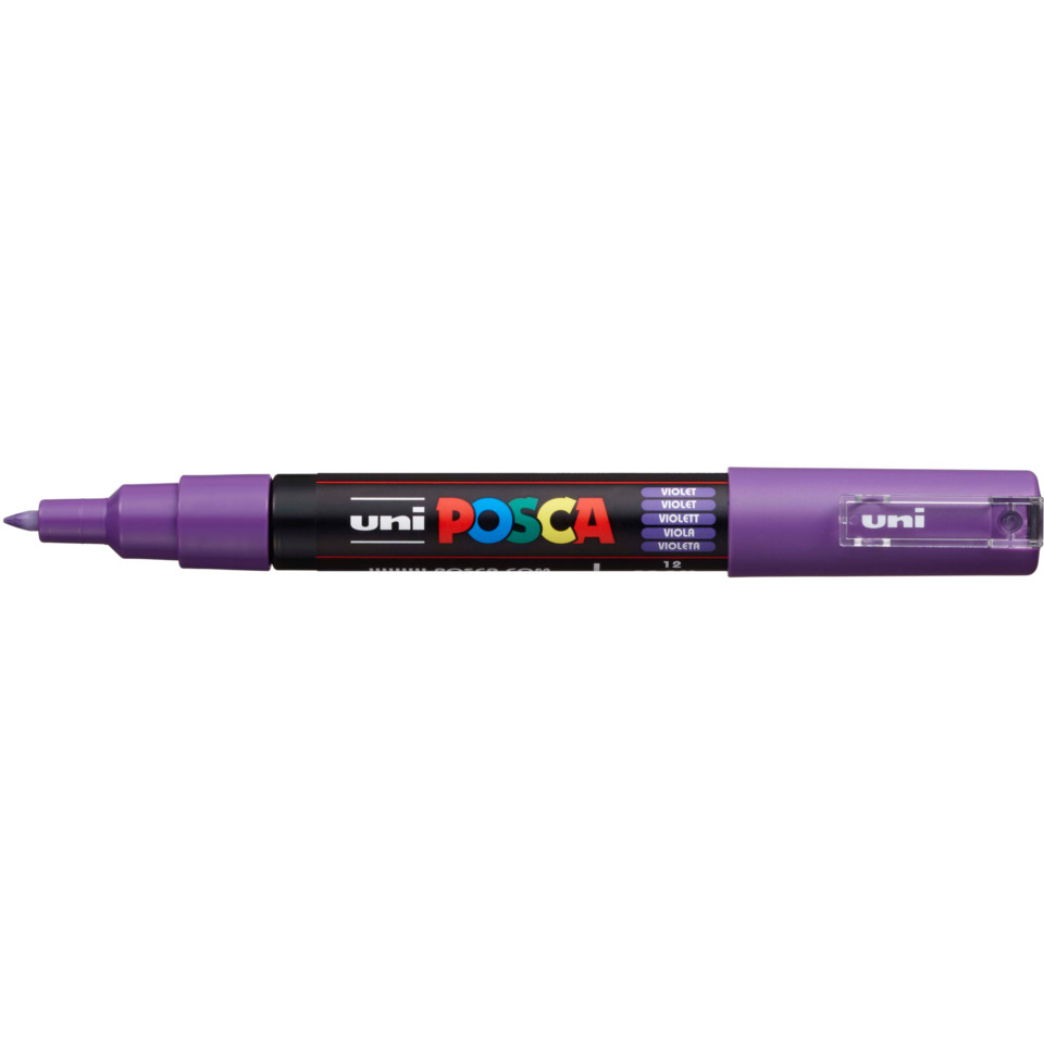 Uni-Posca Acrylstift PC-1MC, Pigmentmarker, Rundspitze, 0.70 mm - Violett