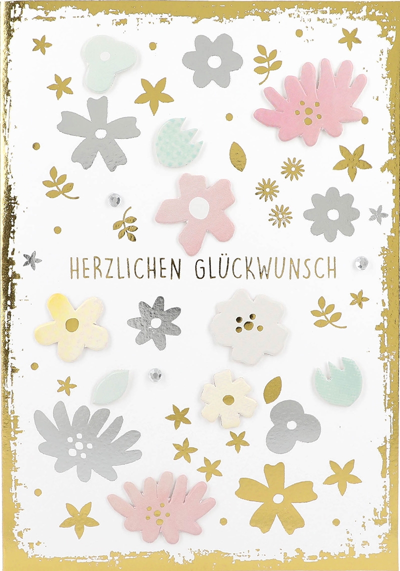 Elegance Klappkarten 051 - Herzlichen Glückwunsch Elegance Klappkarten 051 - Herzlichen Glückwunsch