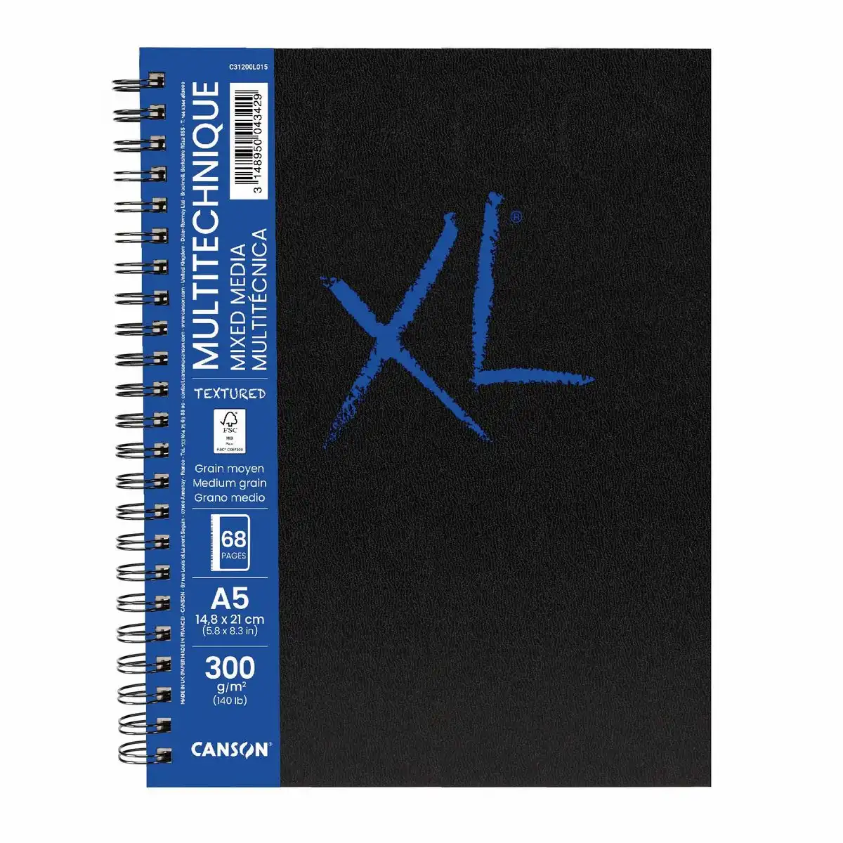CANSON Skizzenbuch Mixed Media XL 34 Blatt 300g/m² DIN A5