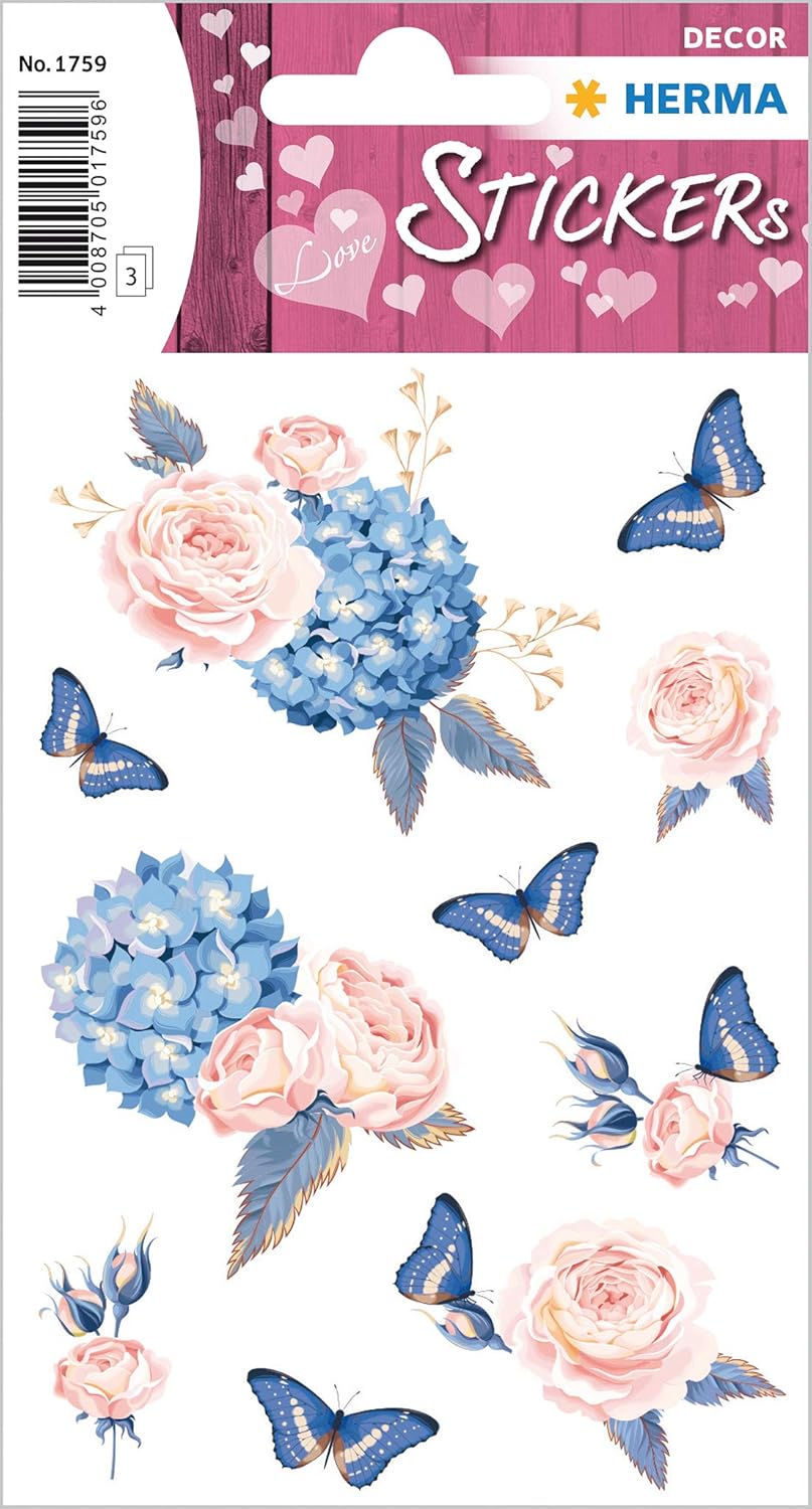 HERMA Decor Sticker Blumen, Liebe, Rosen, Valtentinstag, 30 Aufkleber - 1759