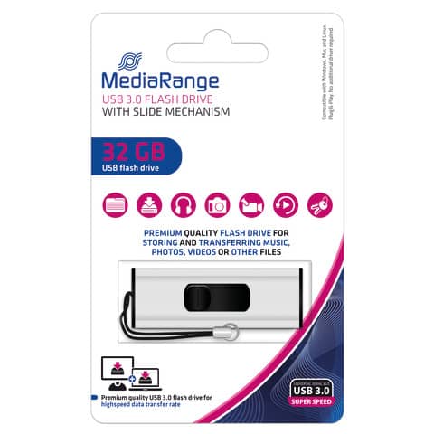 MEDIARANGE USB Stick 3.0 super speed, 32 GB /DTIG4