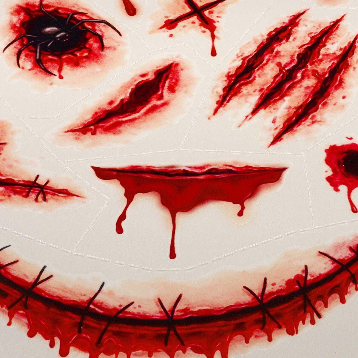 Legami Abziehtattoos für Gesicht und Körper - Narben - Halloween