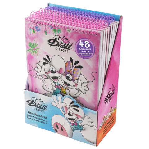 Diddl Malbuch A4 - lila